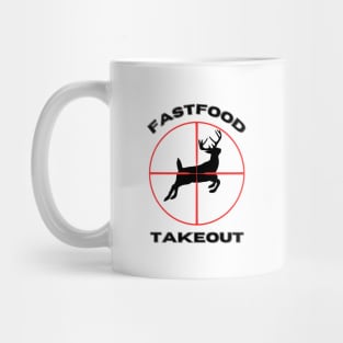 Deer fast food takeout Mug